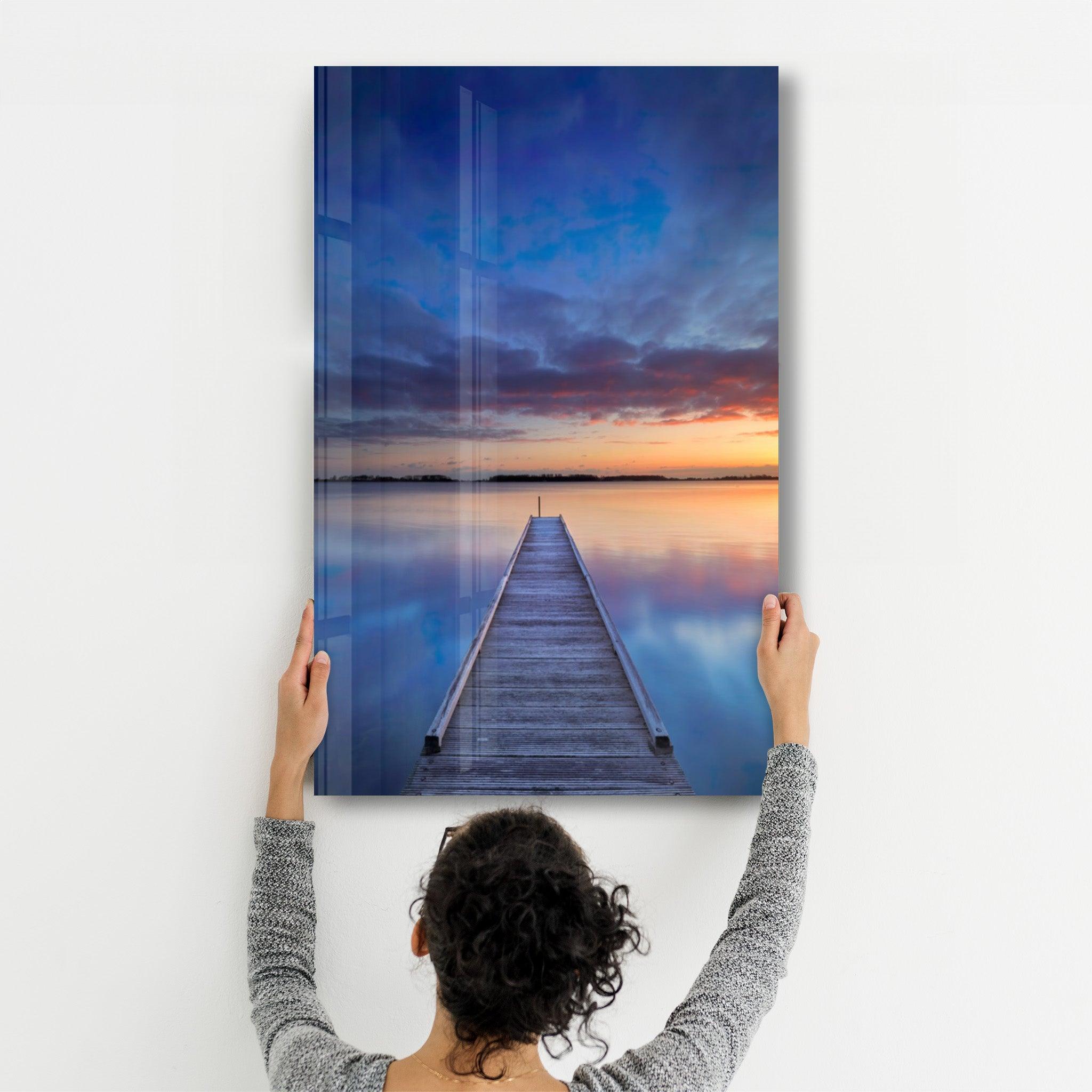 Pier Portrait | Glass Wall Art - Artdesigna