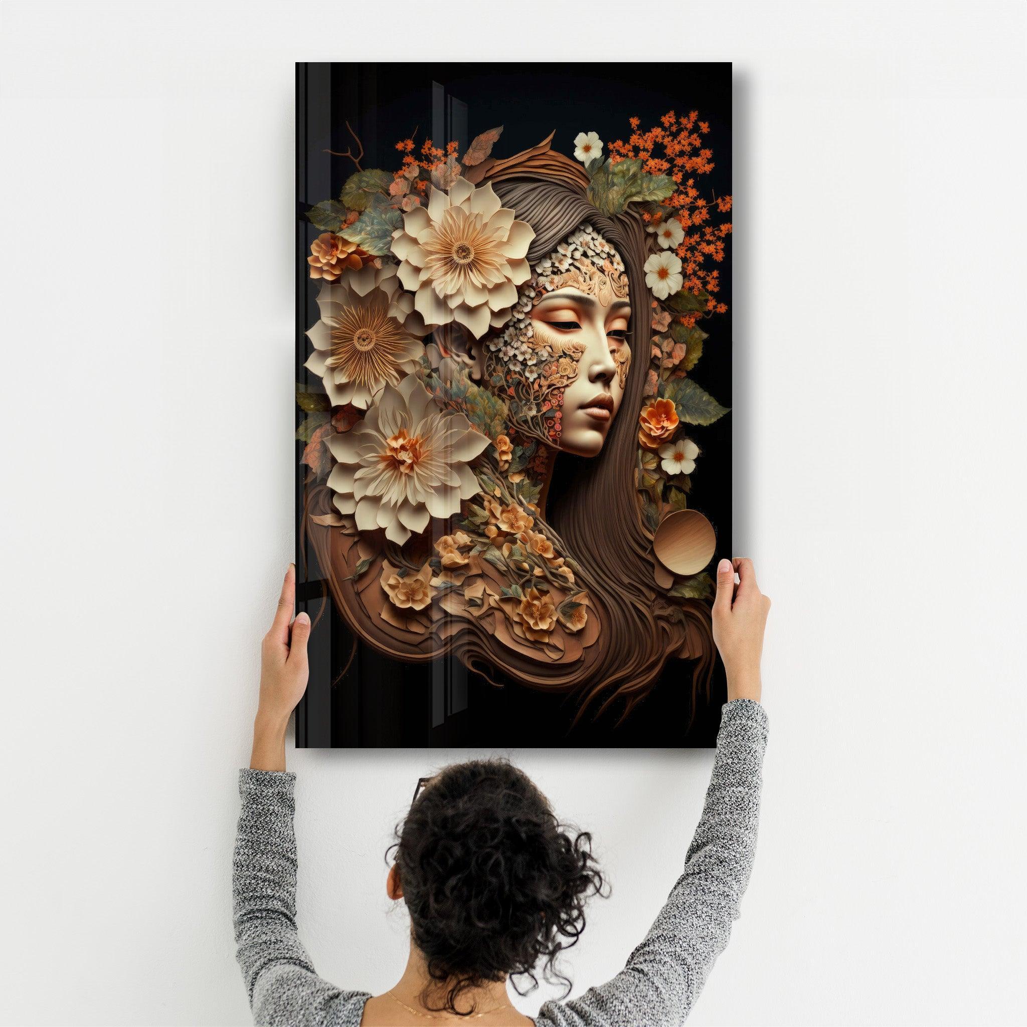 Queen of Nature | Secret World Collection Glass Wall Art - Artdesigna