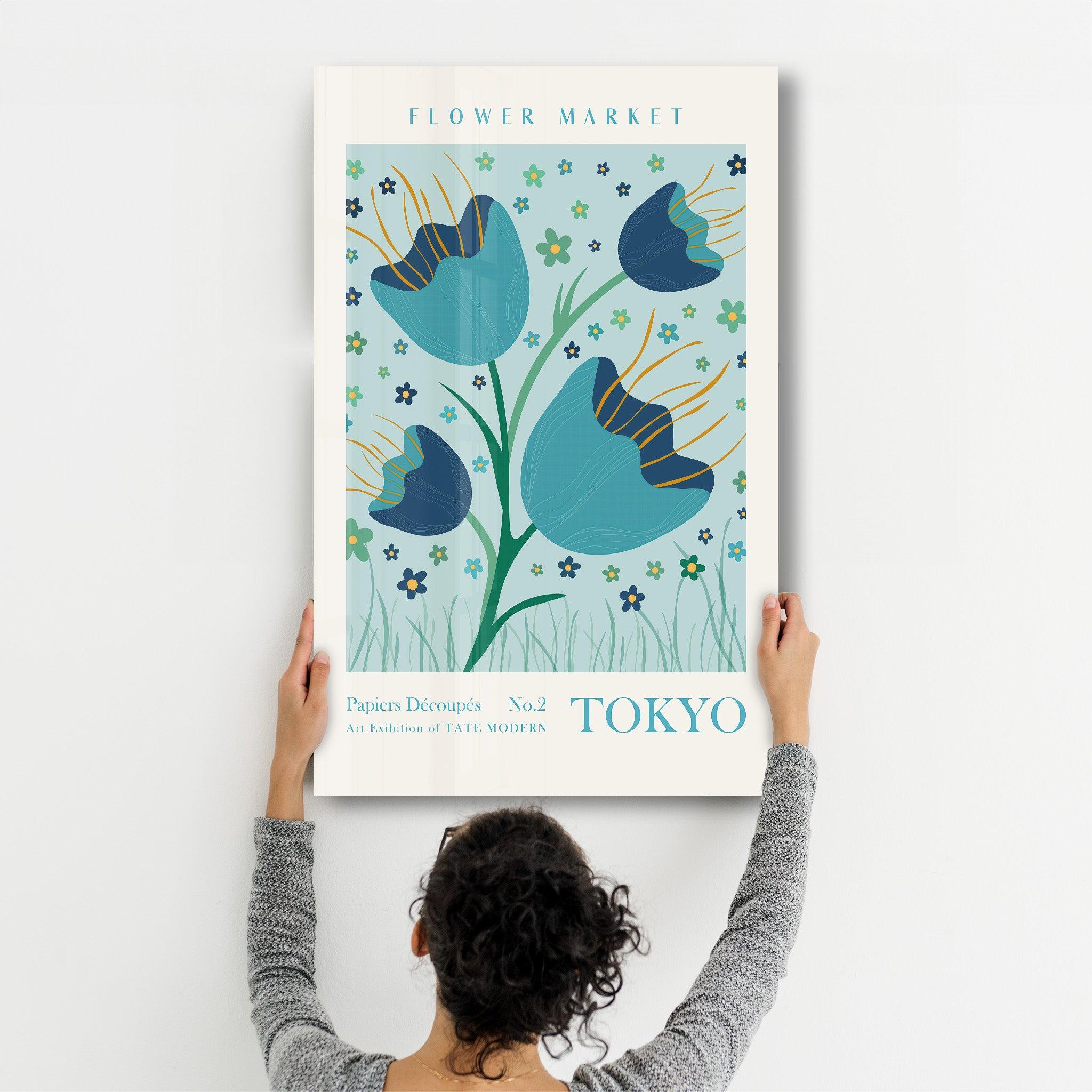 Flower Market No:2 Tokyo | Gallery Print Collection Glass Wall Art - Artdesigna