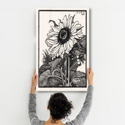 Sunflower 1919 by Julie de Graag | Gallery Print Collection Glass Wall Art - Artdesigna