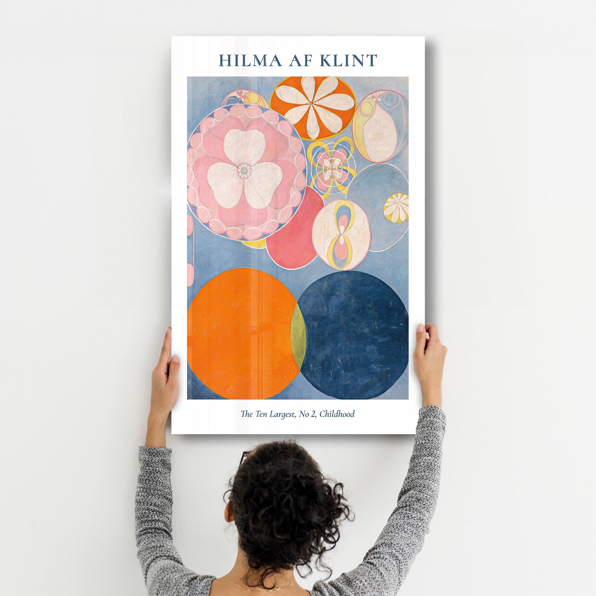 The Ten Largest No,2 Childhood- Hilma Af Klint | Gallery Print Collection Glass Wall Art - Artdesigna