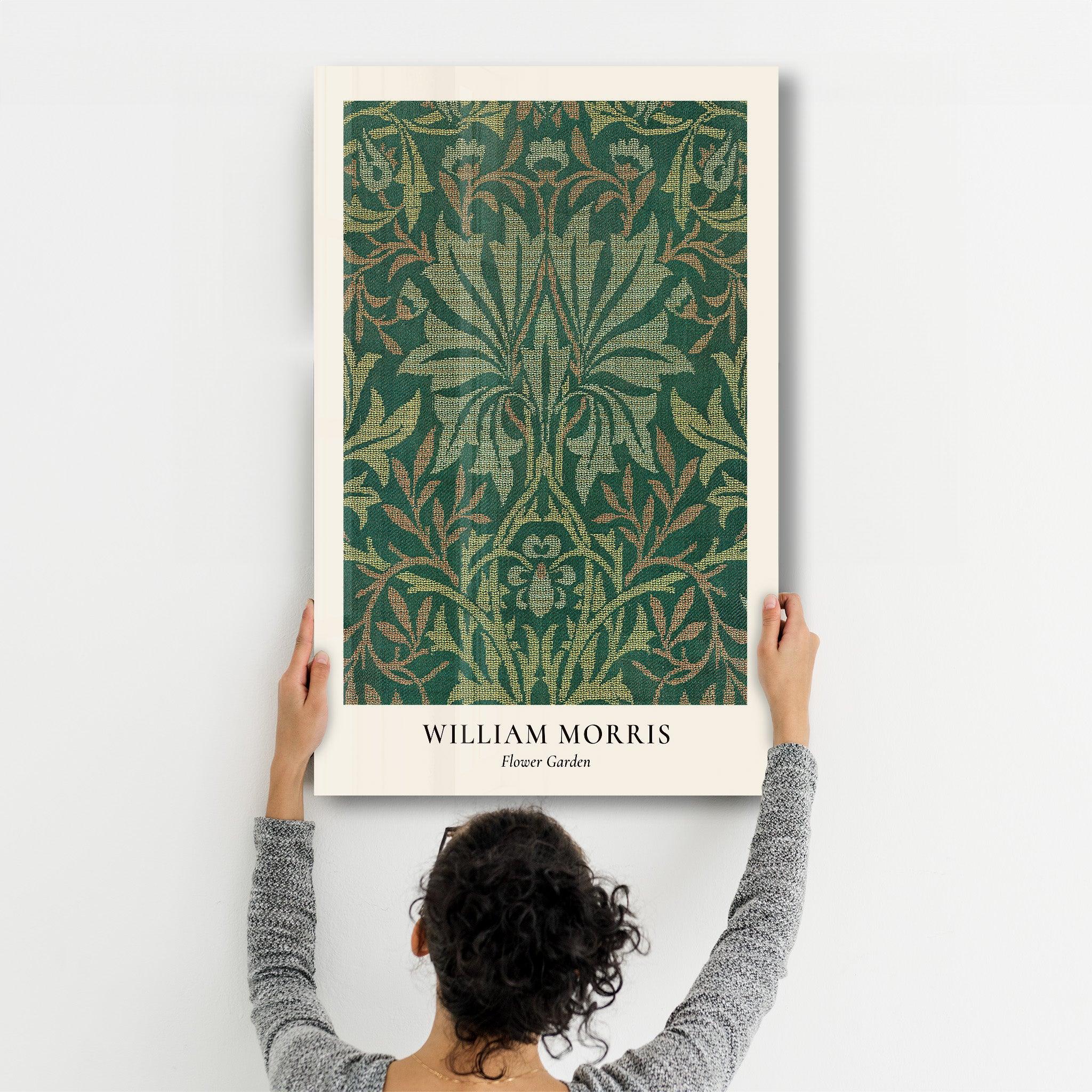 William Morris - Flower Garden | Gallery Print Collection Glass Wall Art - Artdesigna