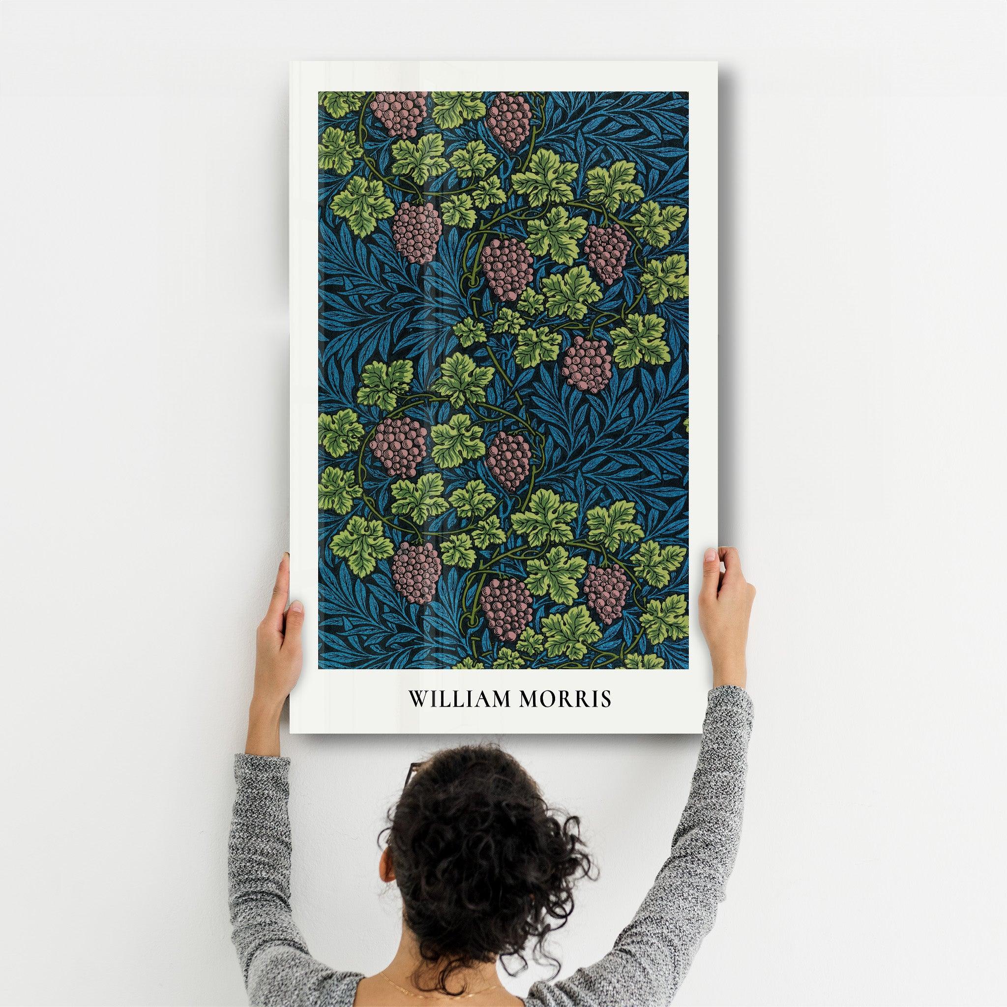 William Morris - Grapes | Gallery Print Collection Glass Wall Art - Artdesigna