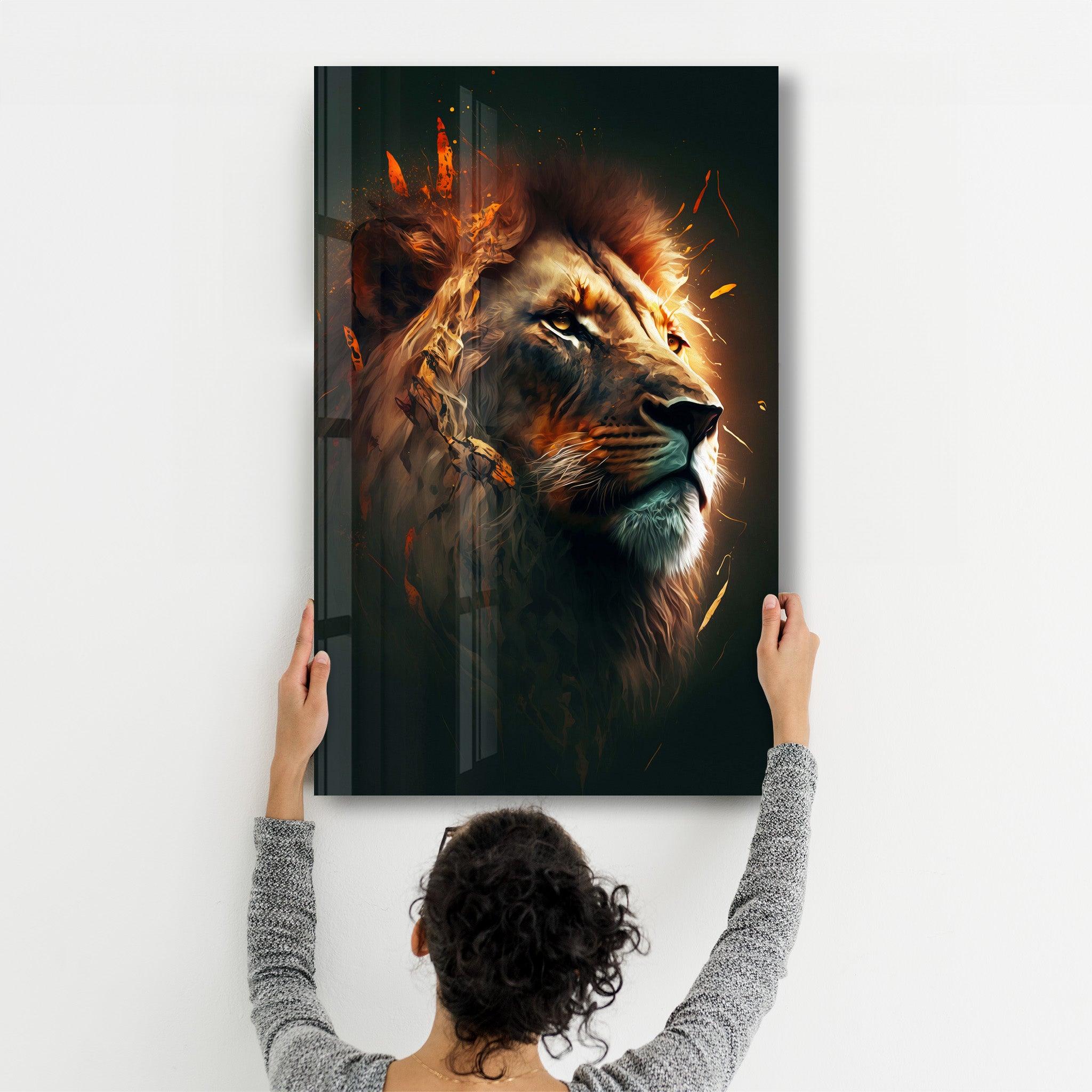 Fire Lord | Secret World Collection Glass Wall Art - Artdesigna