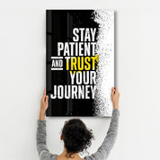 Stay Patient | Designer's Collection Glass Wall Art - Artdesigna