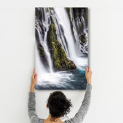 Burney Falls, California, USA | Glass Wall Art - Artdesigna