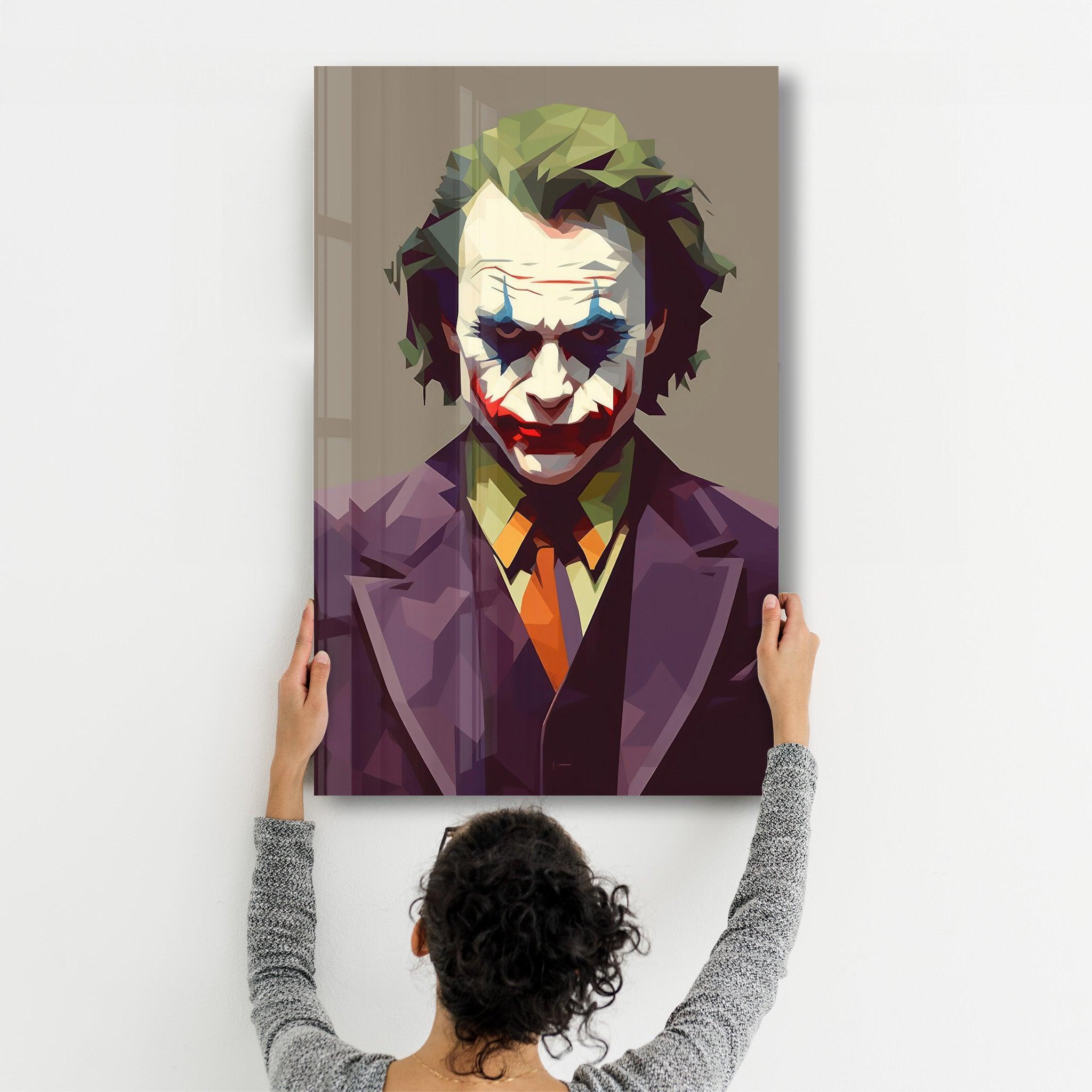 Joker Pixels | Designers Collection Glass Wall Art - Artdesigna