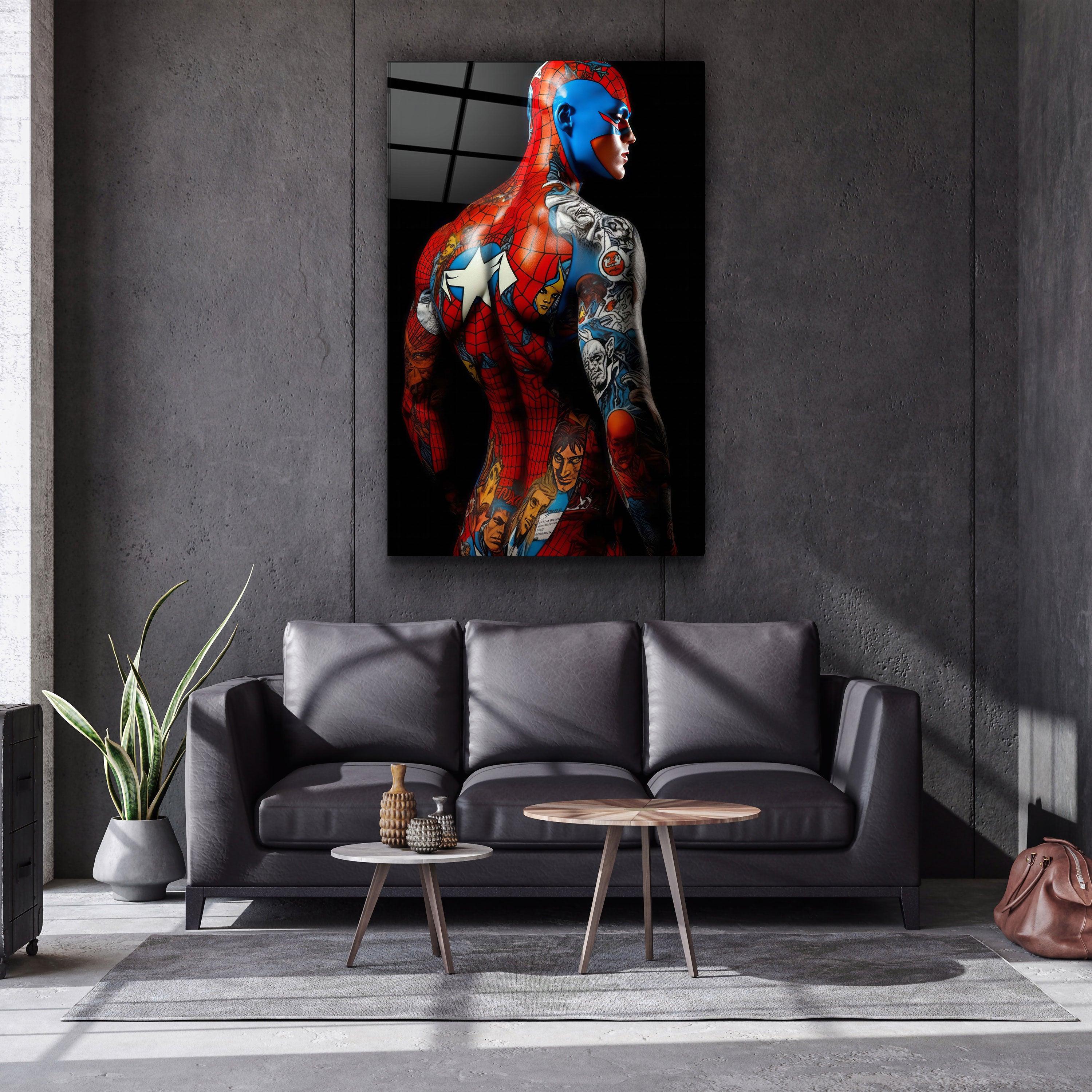 Tattooed Body 4 | Designers Collection Glass Wall Art - Artdesigna