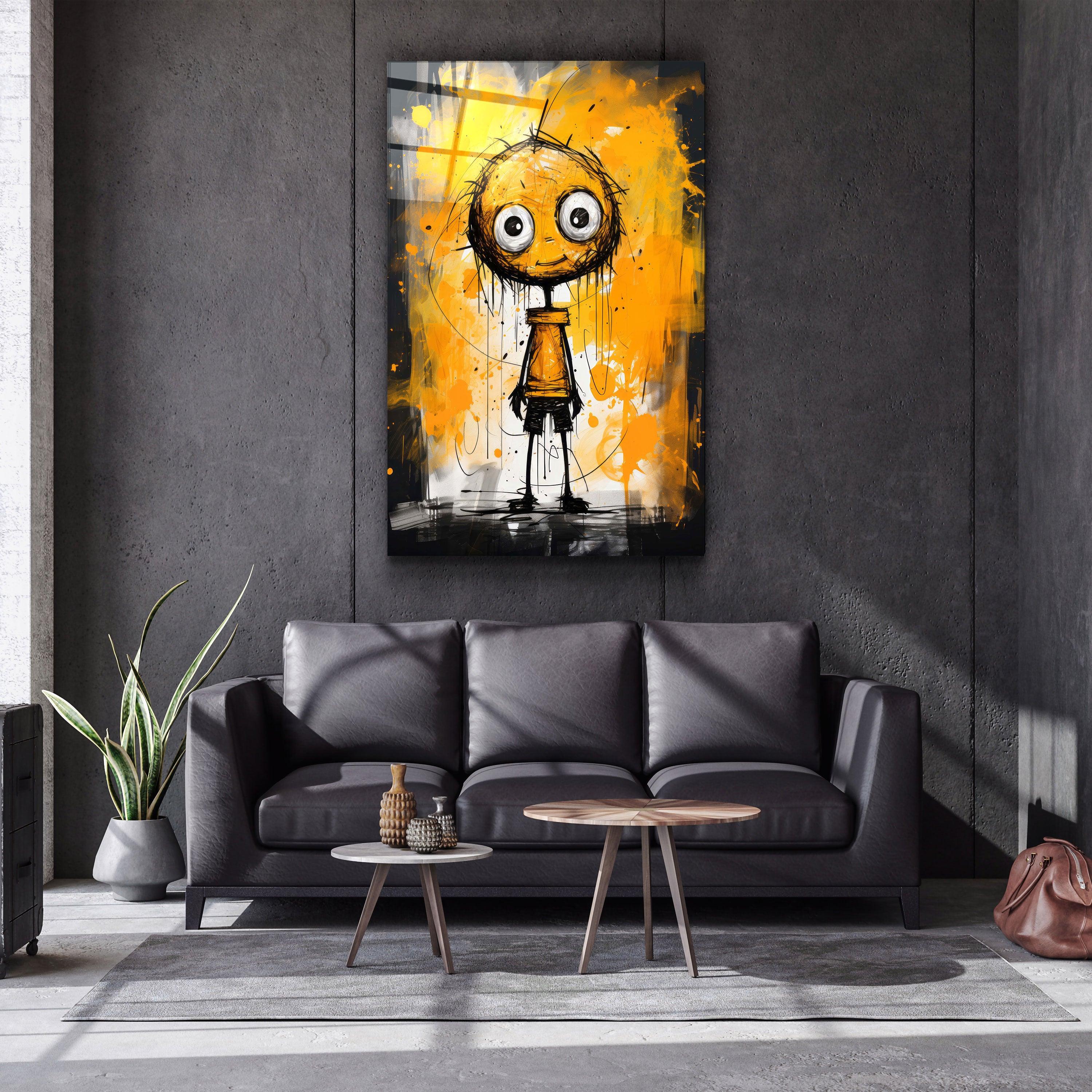 Still Happy to See You | Designers Collection Glass Wall Art - Artdesigna