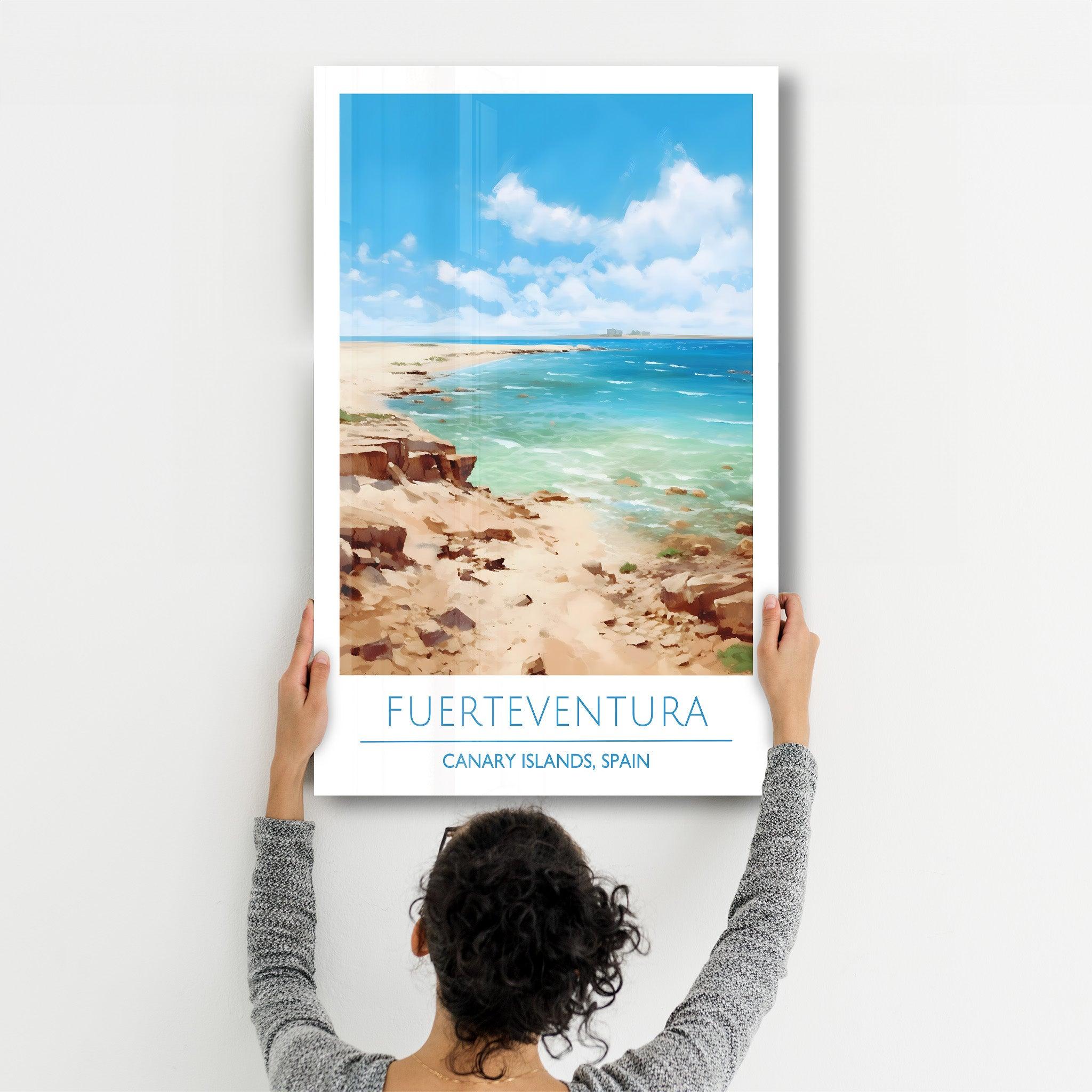 Fuerteventura-Canary Island Spain-Travel Posters | Glass Wall Art - Artdesigna