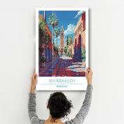 Marrakesh Morocco-Travel Posters | Glass Wall Art - Artdesigna