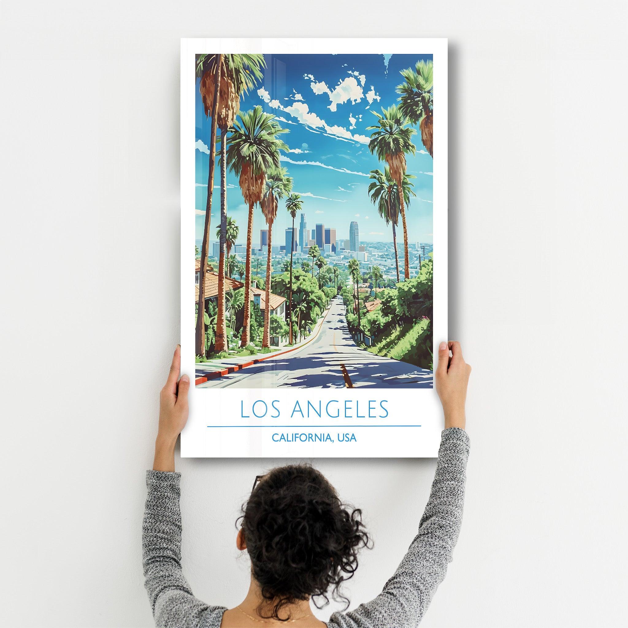 Los Angeles-California USA-Travel Posters | Glass Wall Art - Artdesigna