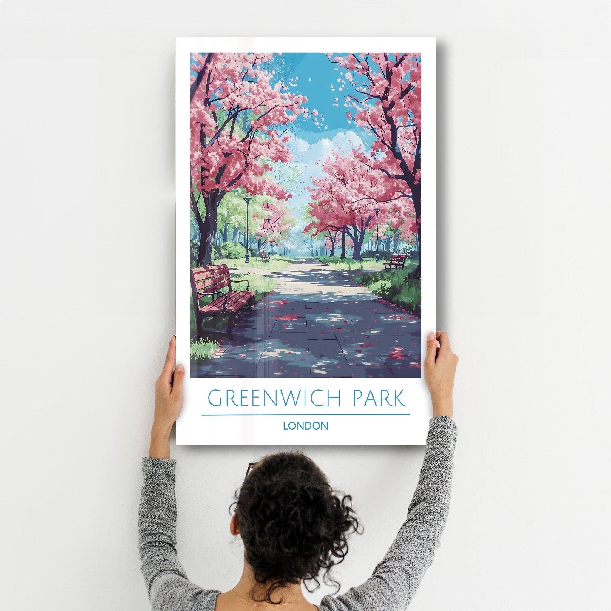 Greenwich Park London-Travel Posters | Glass Wall Art - Artdesigna