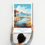 Mana Pools Zimbabwe-Travel Posters | Glass Wall Art - Artdesigna