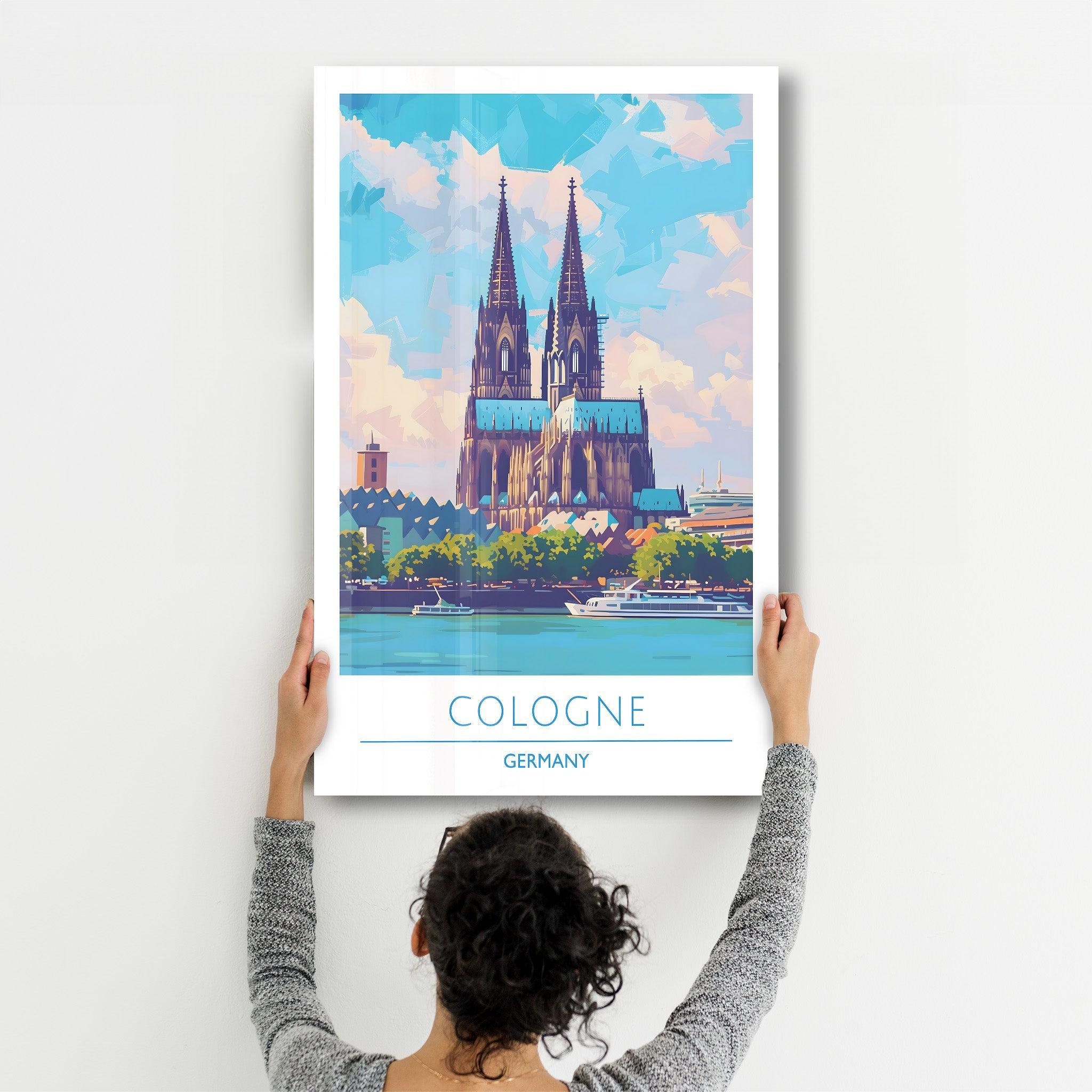 Cologne Germany-Travel Posters | Glass Wall Art - Artdesigna