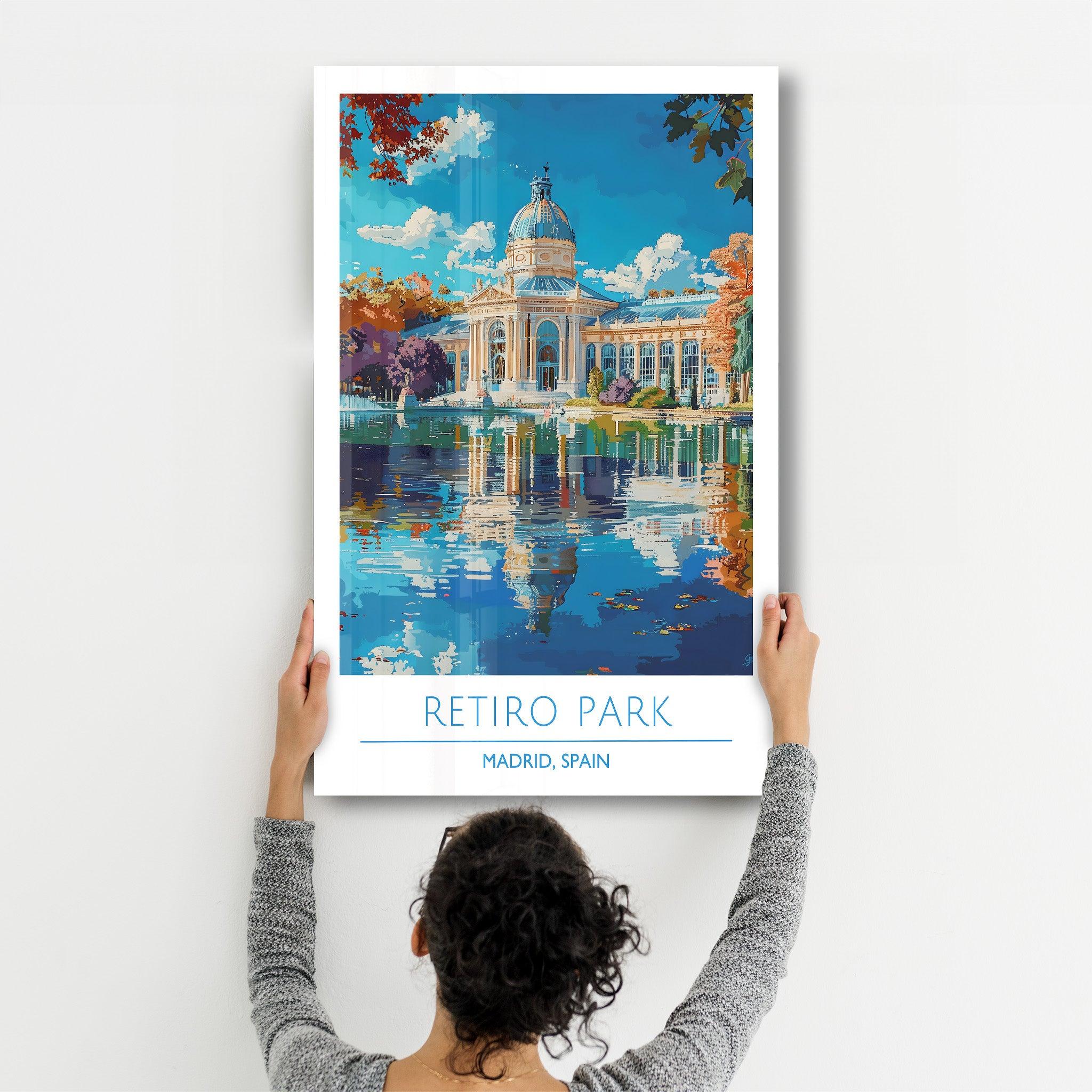 Reitro Park-Madrid Spain-Travel Posters | Glass Wall Art - Artdesigna