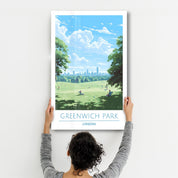 Greenwich Park London 2-Travel Posters | Glass Wall Art - Artdesigna