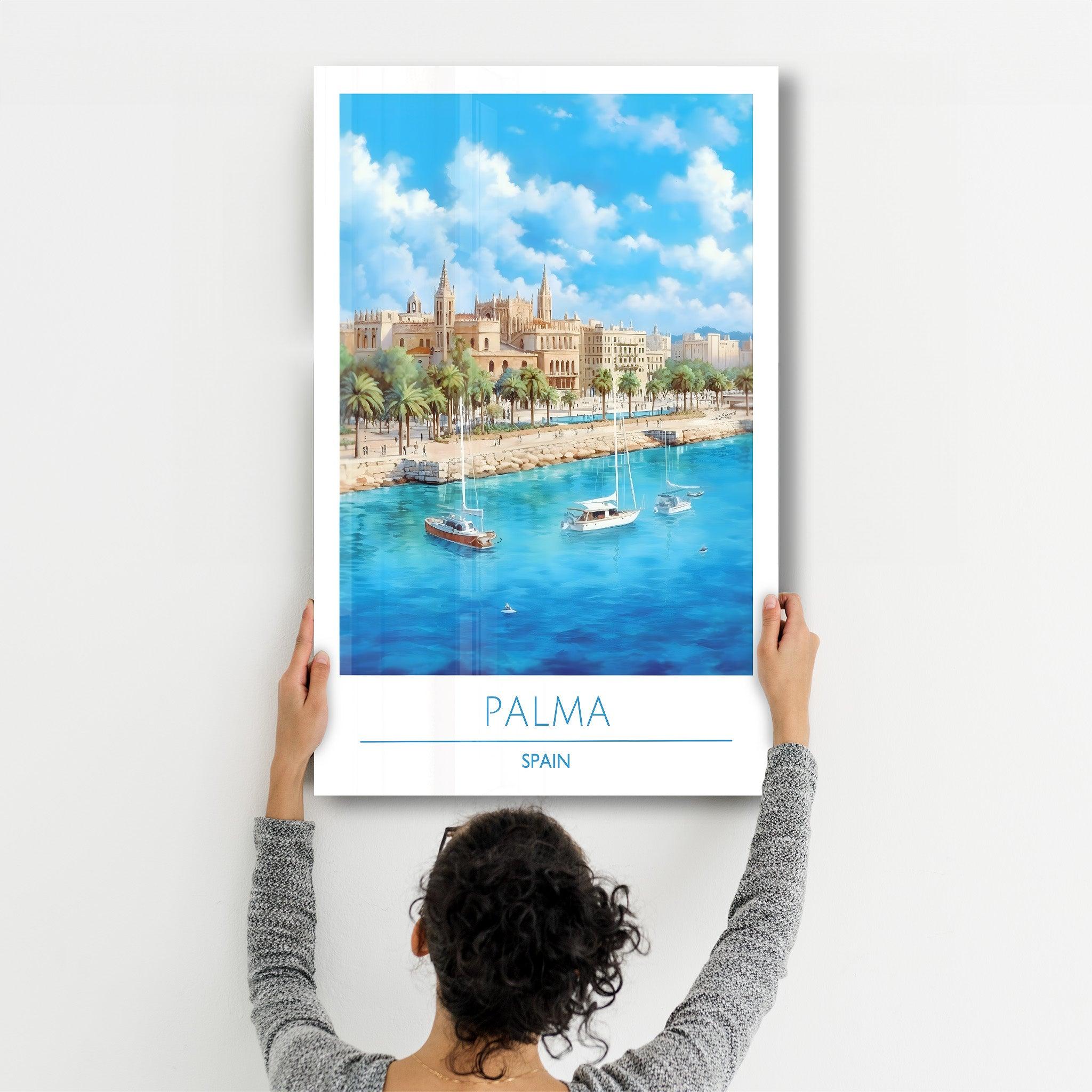 Palma Spain-Travel Posters | Glass Wall Art - Artdesigna