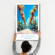 Los Angeles 2-California USA-Travel Posters | Glass Wall Art - Artdesigna