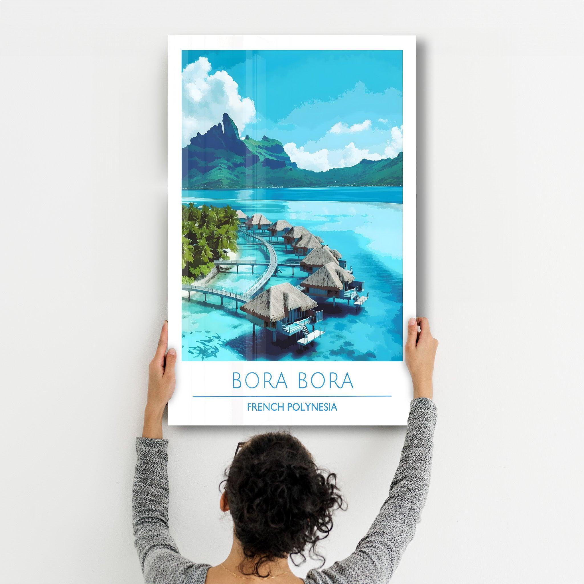 Bora Bora French Polynesia-Travel Posters | Glass Wall Art - Artdesigna