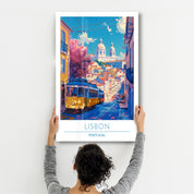 Lisbon Portugal-Travel Posters | Glass Wall Art - Artdesigna