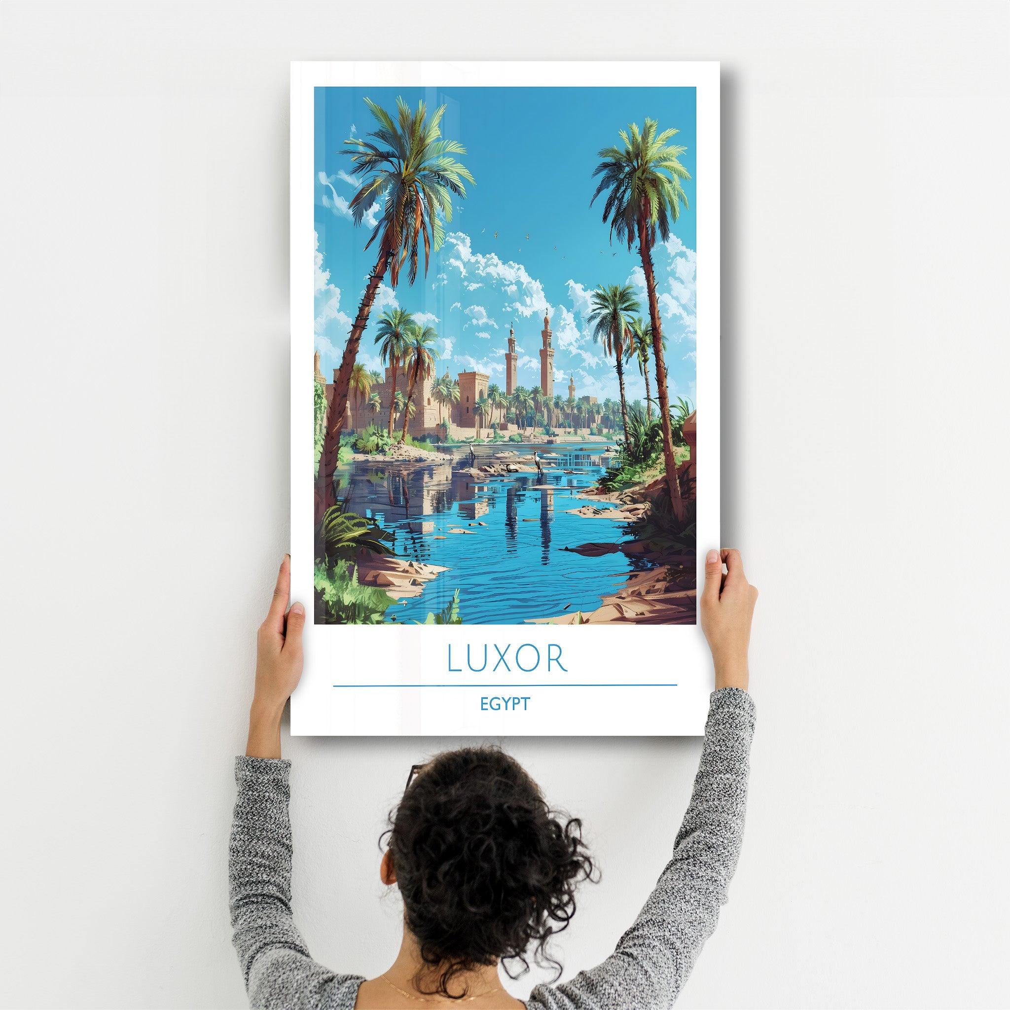 Luxor Egypt-Travel Posters | Glass Wall Art - Artdesigna