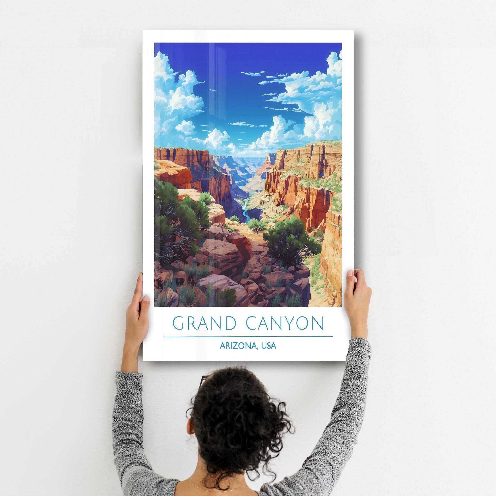 Grand Canyon 2-Arizona USA-Travel Posters | Glass Wall Art - Artdesigna