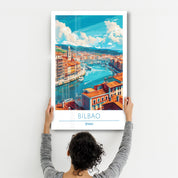 Bilbao Spain 1-Travel Posters | Glass Wall Art - Artdesigna