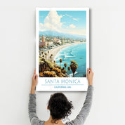 Santa Monica-California USA-Travel Posters | Glass Wall Art - Artdesigna