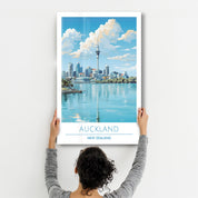 Auckland New Zealand-Travel Posters | Glass Wall Art - Artdesigna