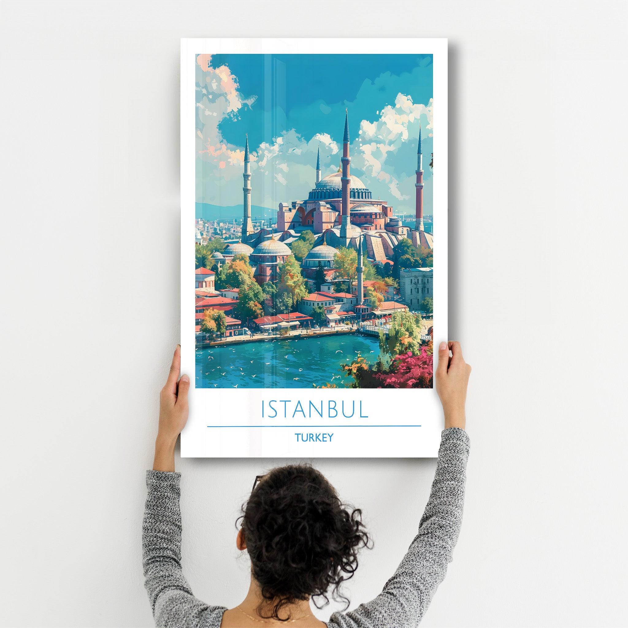 Istanbul Turkey-Travel Posters | Glass Wall Art - Artdesigna