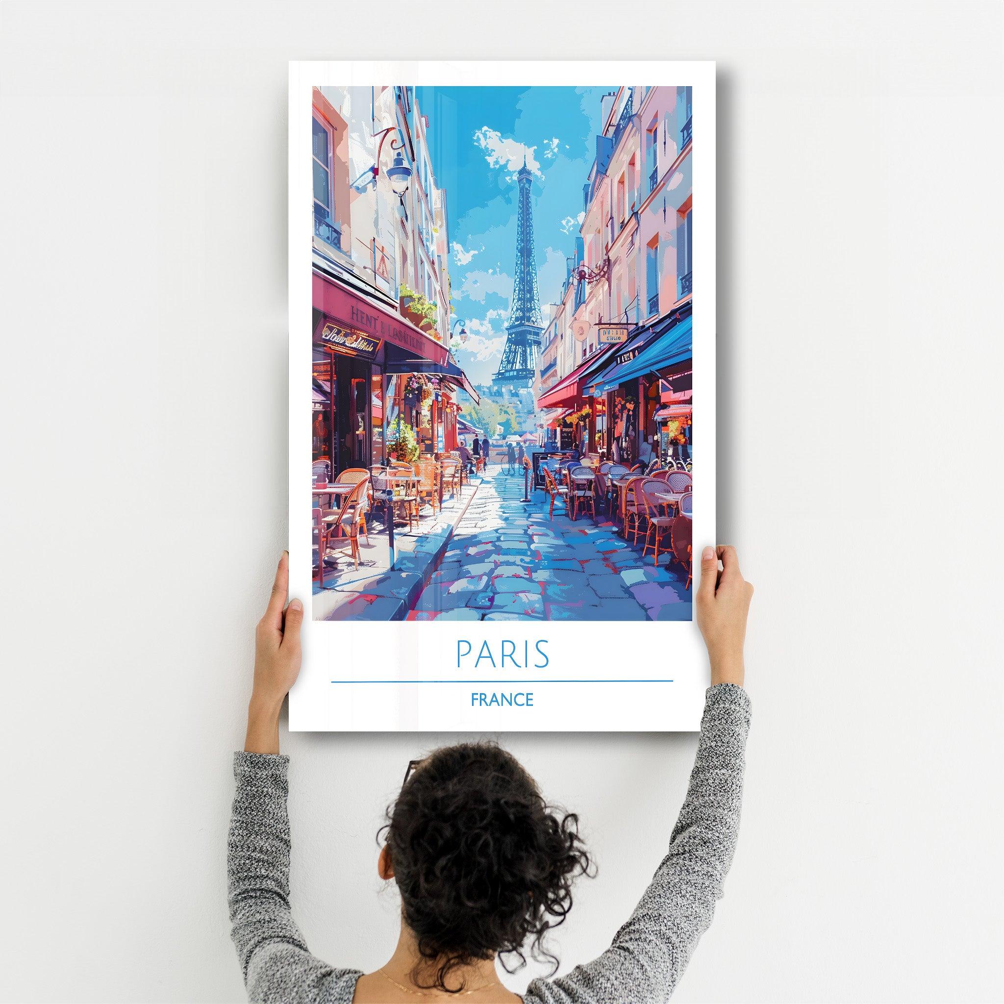 Paris France 2-Travel Posters | Glass Wall Art - Artdesigna