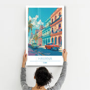 Havana Cuba-Travel Posters | Glass Wall Art - Artdesigna