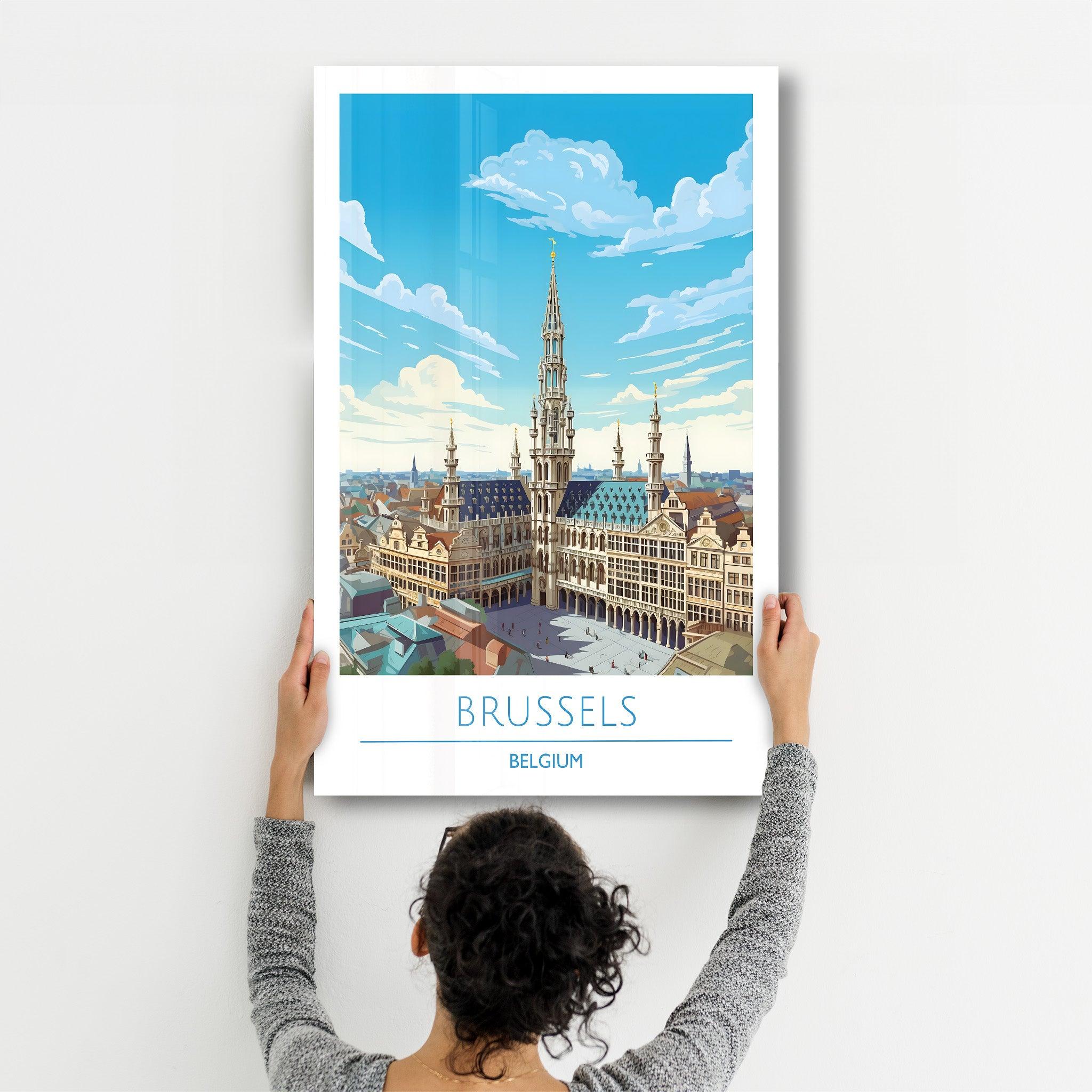 Brussels Belgium 1-Travel Posters | Glass Wall Art - Artdesigna