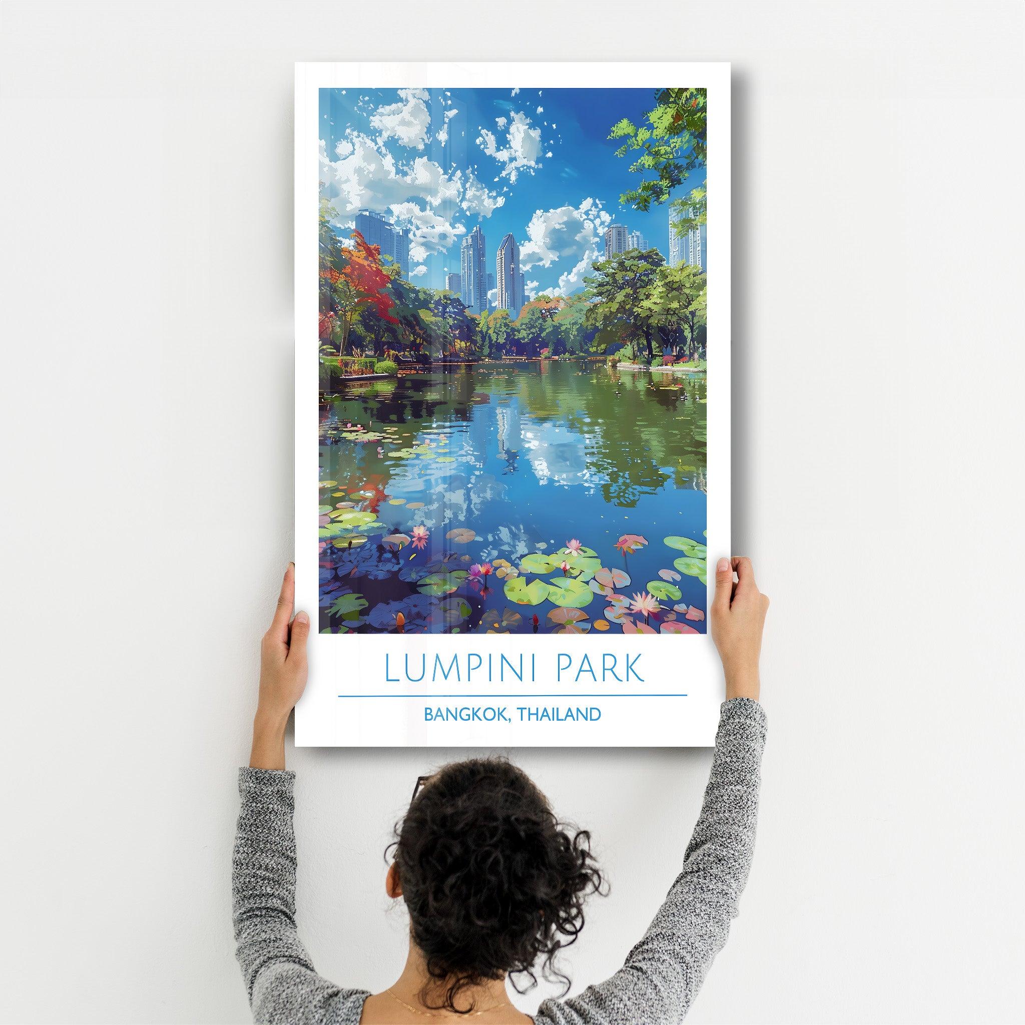 Lumpini Park 2-Bangkok Thailand-Travel Posters | Glass Wall Art - Artdesigna