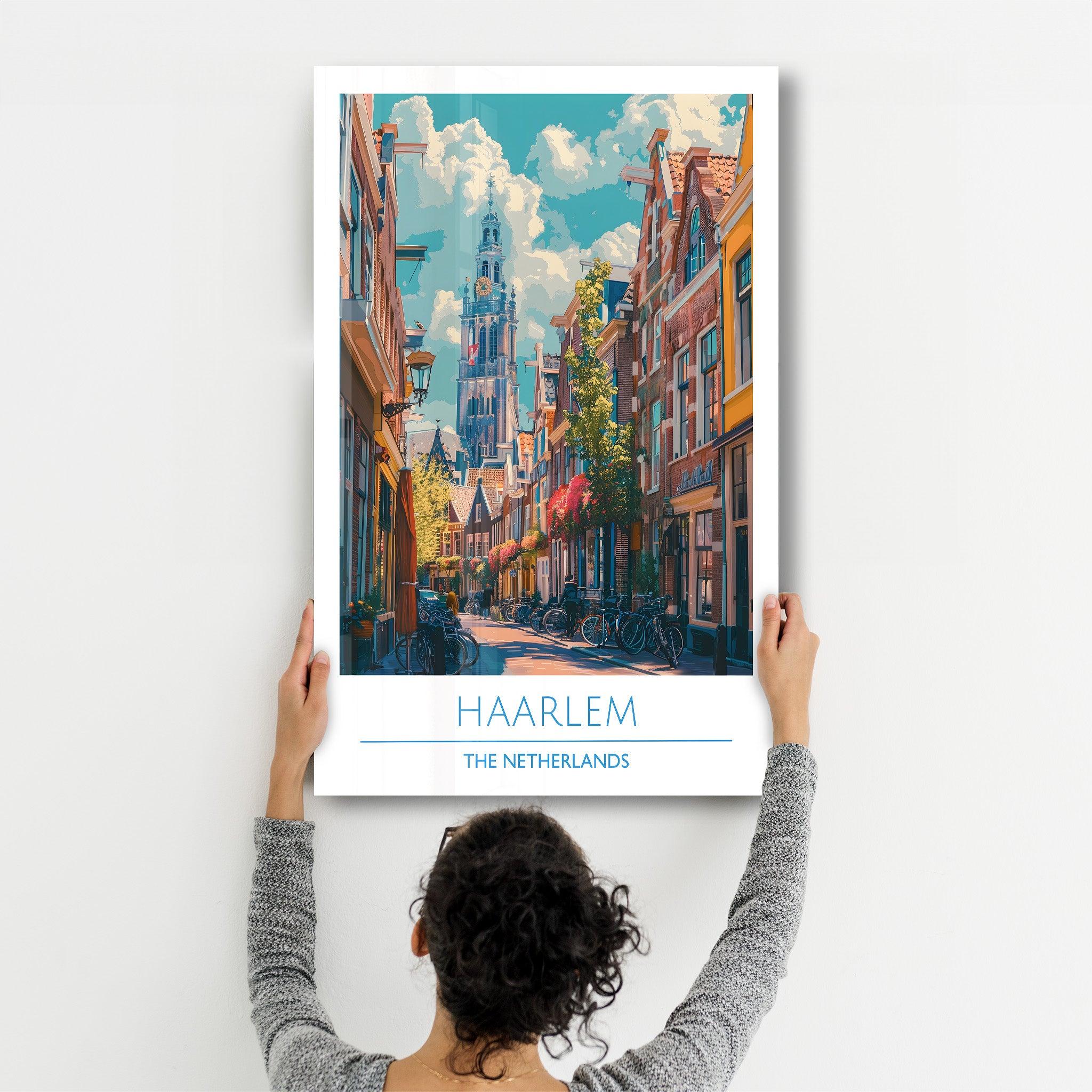 Haarlem The Netherland-Travel Posters | Glass Wall Art - Artdesigna