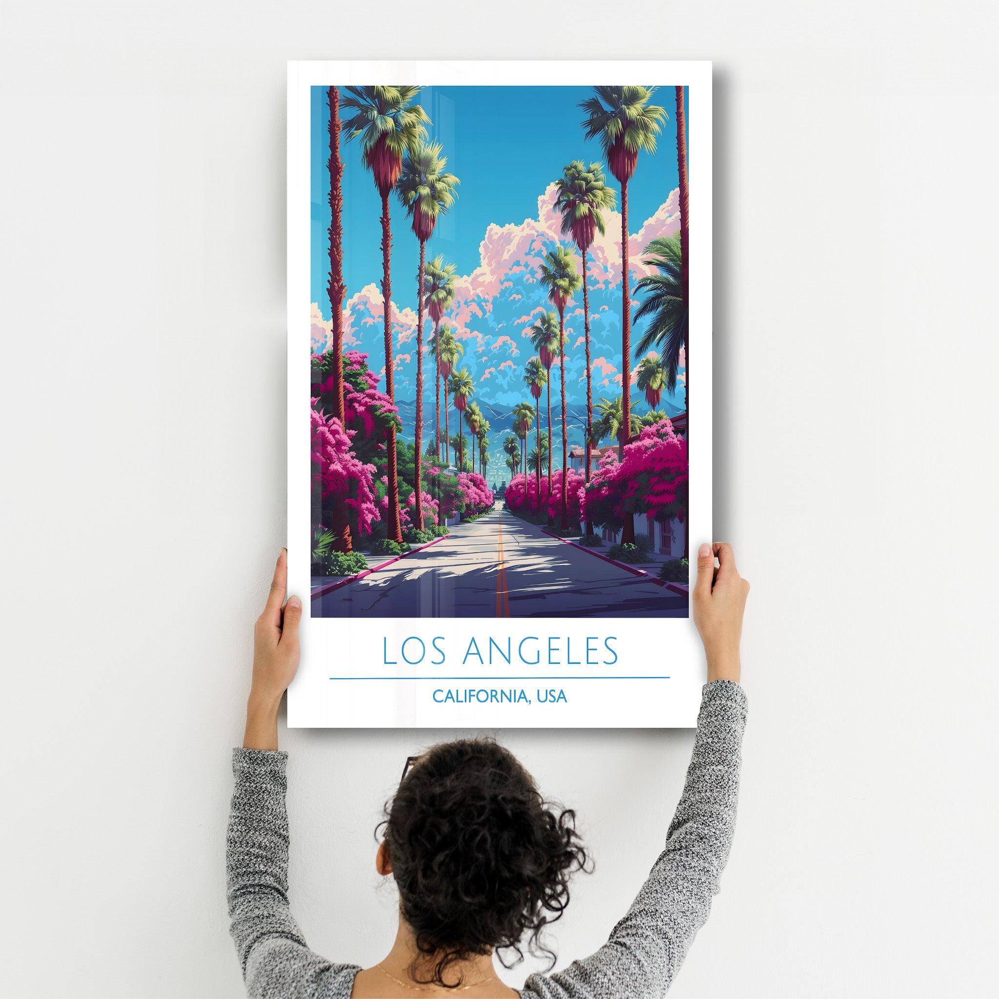 Los Angeles 3-California USA-Travel Posters | Glass Wall Art - Artdesigna