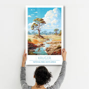 Kruger-National Park South Africa-Travel Posters | Glass Wall Art - Artdesigna