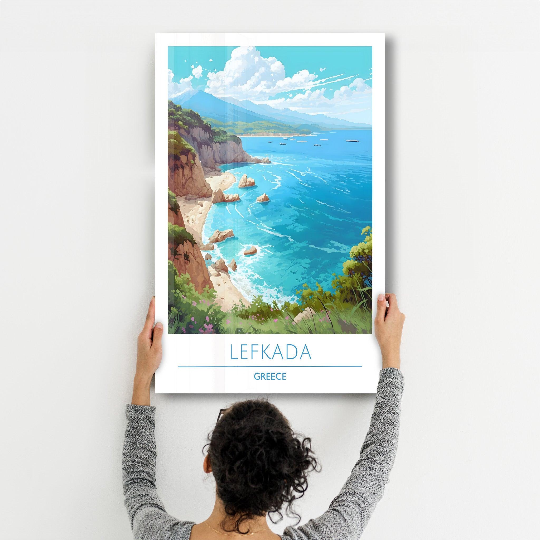 Lefkada Greece-Travel Posters | Glass Wall Art - Artdesigna