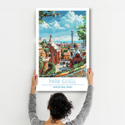 Park Guell 3-Barcelona Spain-Travel Posters | Glass Wall Art - Artdesigna