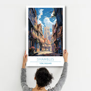 Shambles-York England-Travel Posters | Glass Wall Art - Artdesigna