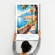 Monte Carlo Monaco-Travel Posters | Glass Wall Art - Artdesigna