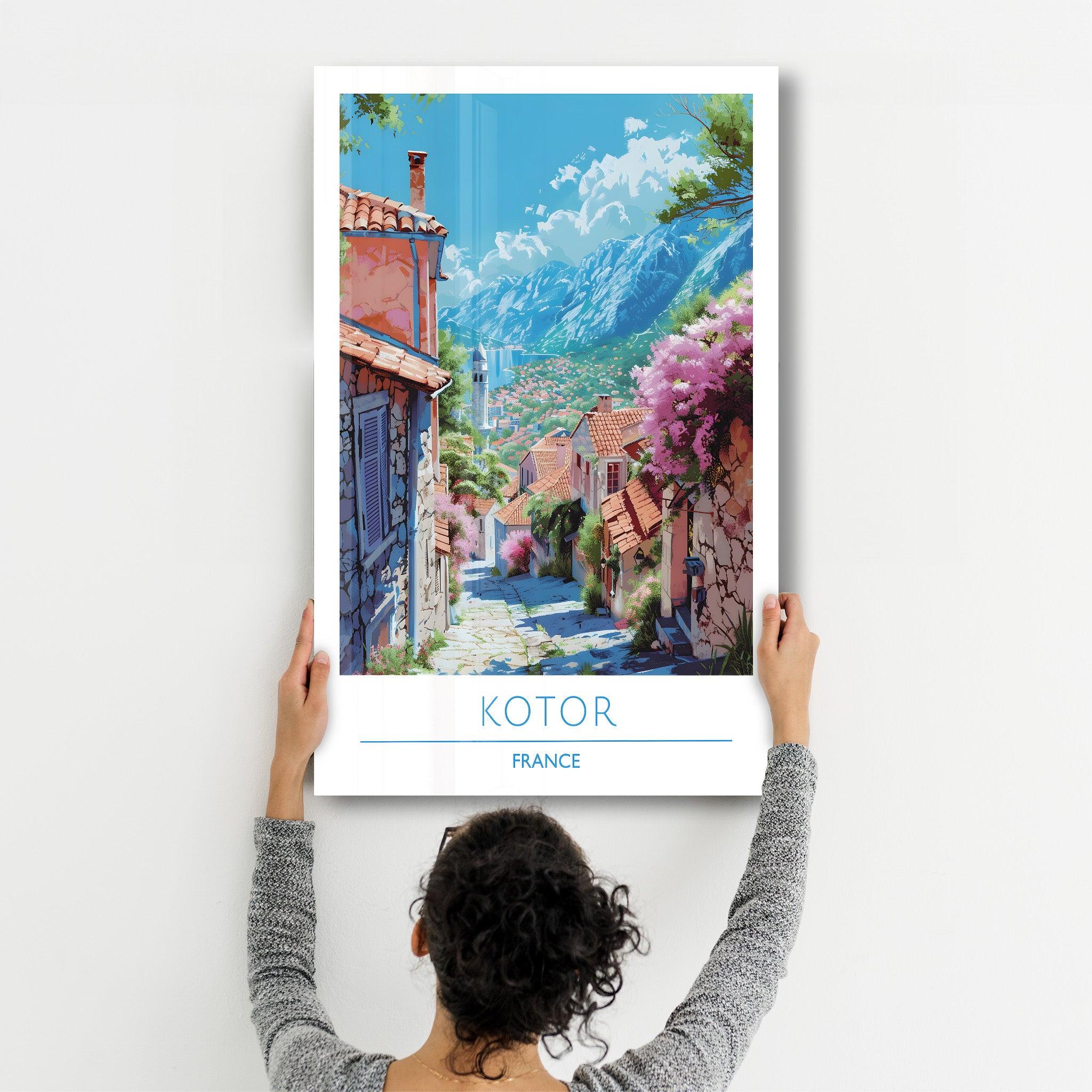 Kotor France-Travel Posters | Glass Wall Art - Artdesigna