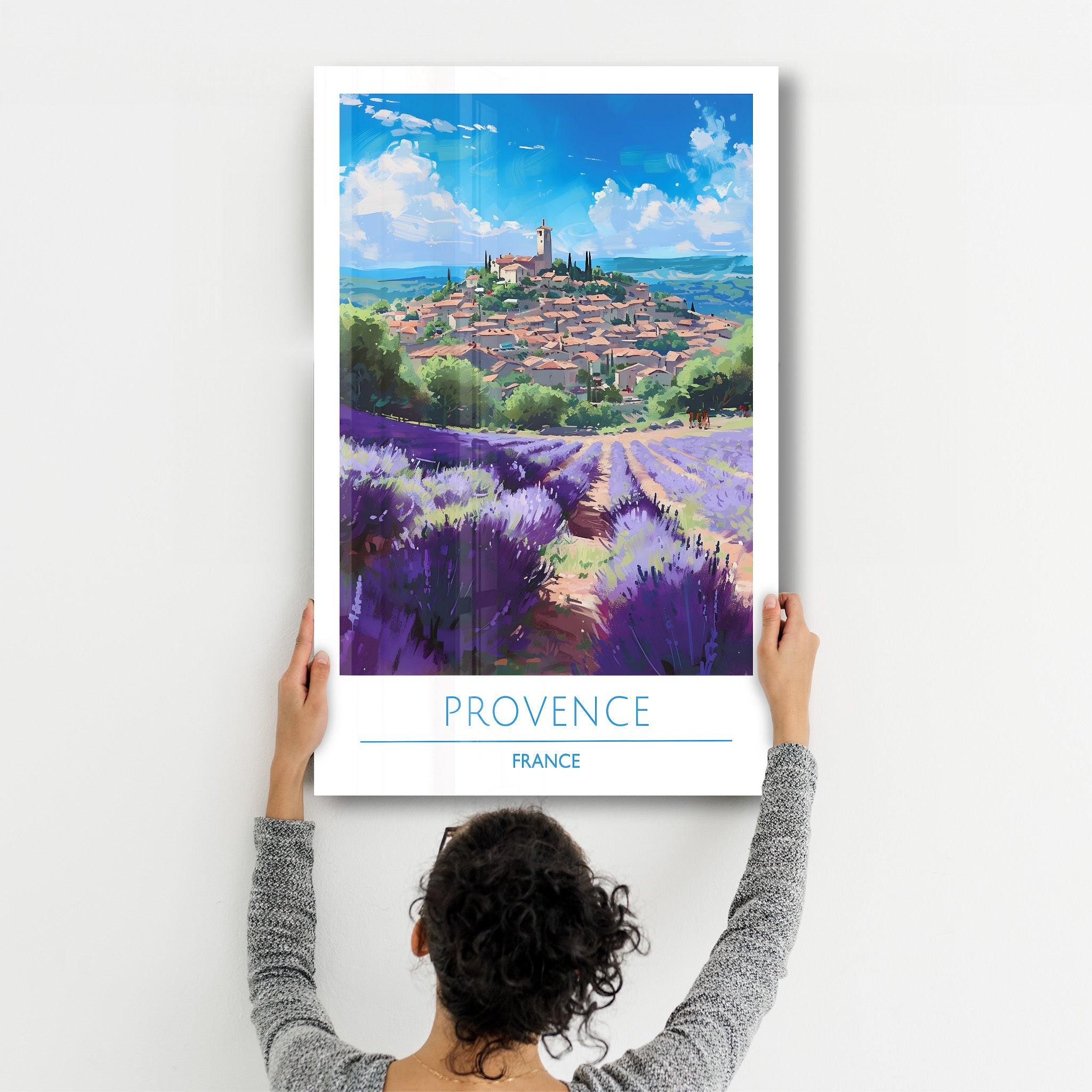 Provence France-Travel Posters | Glass Wall Art - Artdesigna