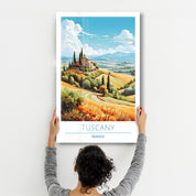 Tuscany France-Travel Posters | Glass Wall Art - Artdesigna