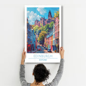 Edinburgh Scotland-Travel Posters | Glass Wall Art - Artdesigna