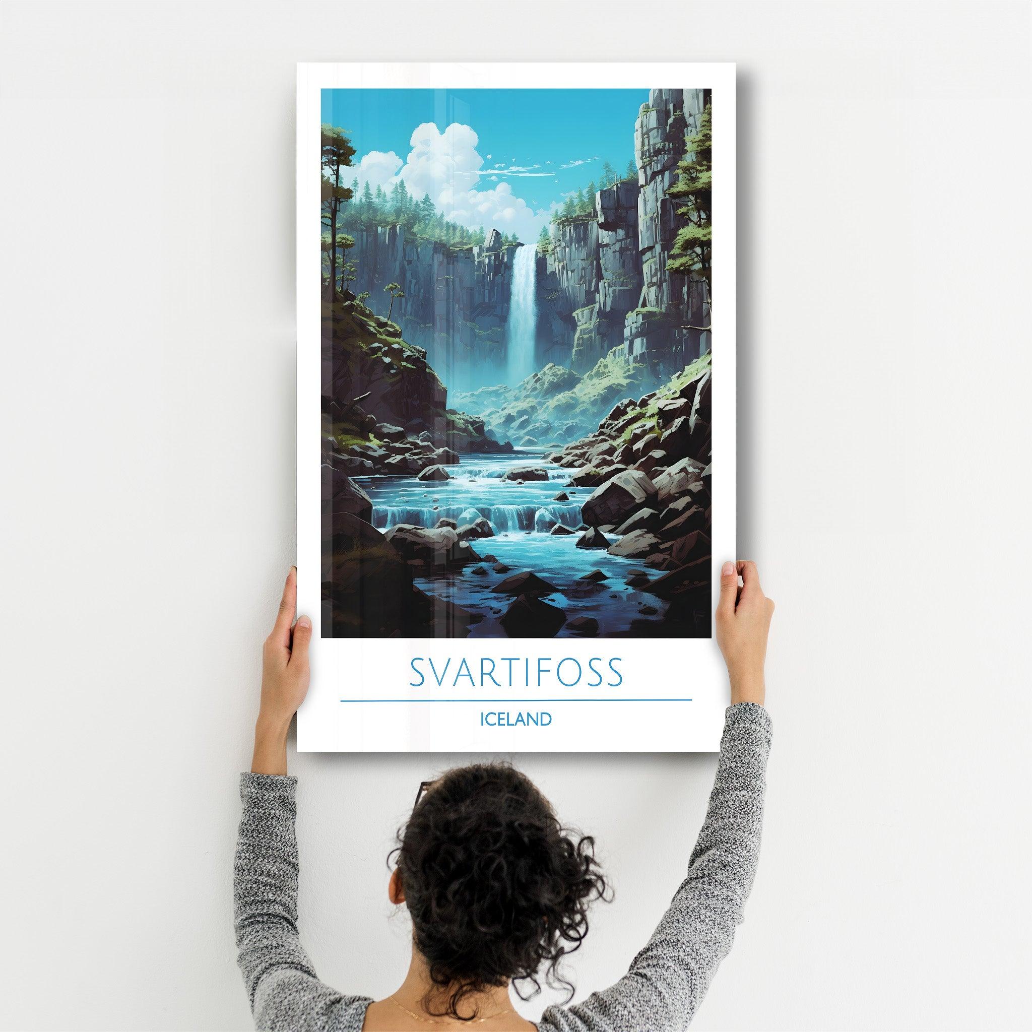 Svartifoss Iceland-Travel Posters | Glass Wall Art - Artdesigna