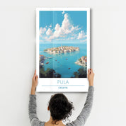 Pula Croatia-Travel Posters | Glass Wall Art - Artdesigna