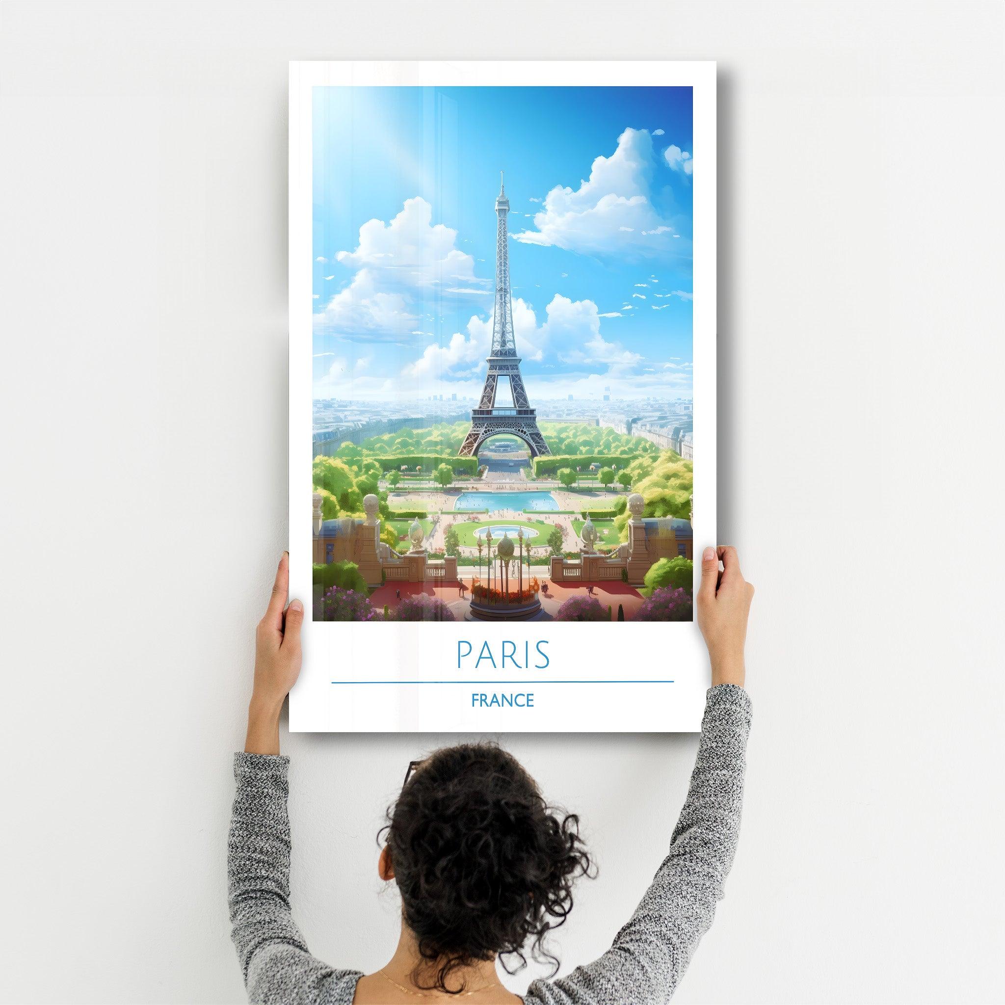 Paris France 4-Travel Posters | Glass Wall Art - Artdesigna