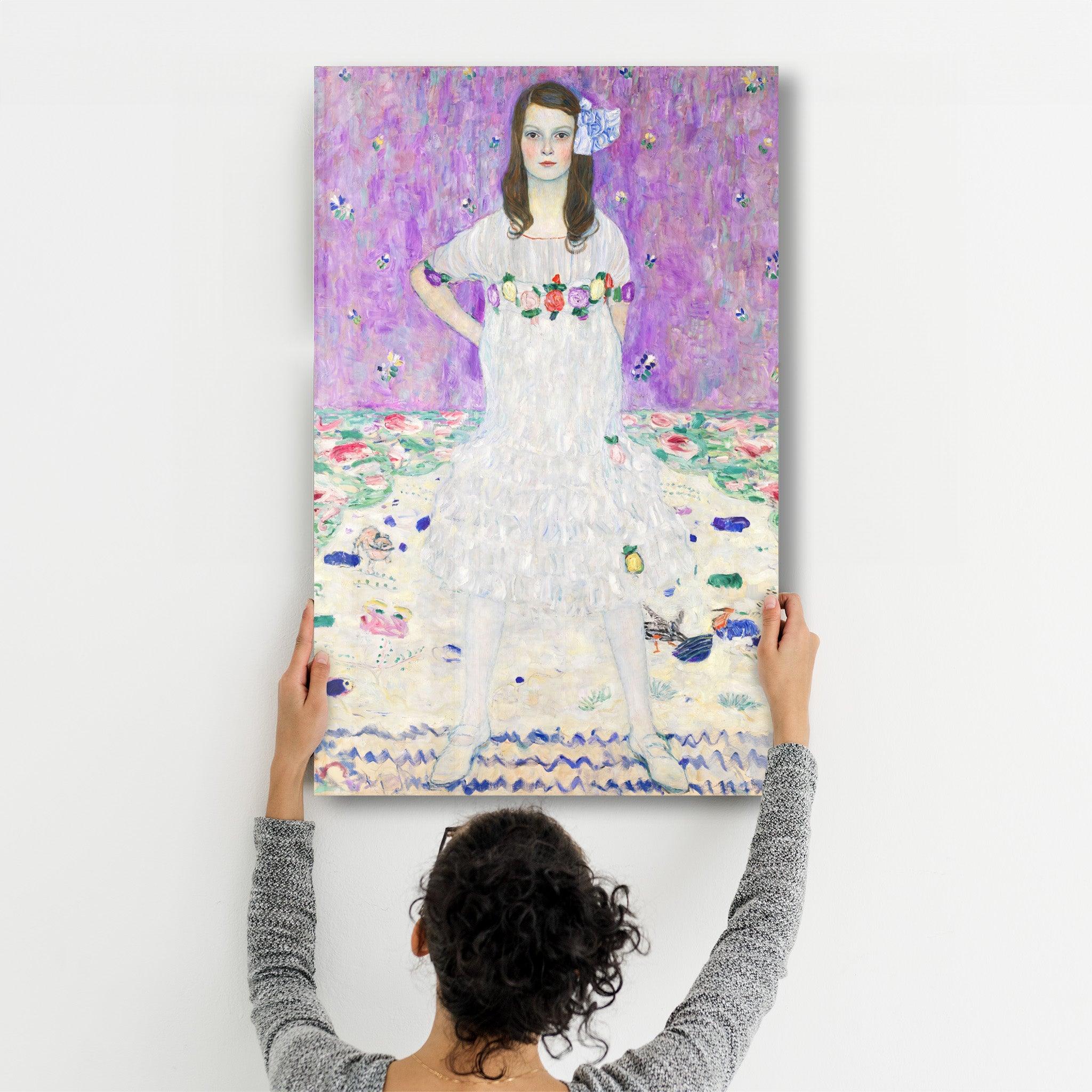 Mäda Primavesi (ca. 1912–1913) by Gustav Klimt) | Glass Wall Art - Artdesigna